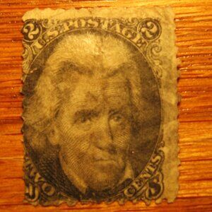 1861-66 Andrew Jackson 2 cent postage stamp
